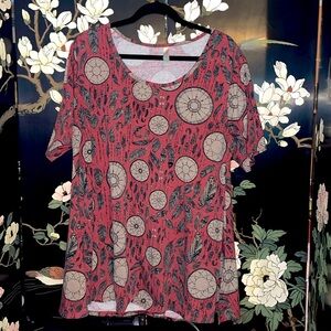 Lularoe Burgundy Dreamcatcher Tunic Shirt - Size 2X